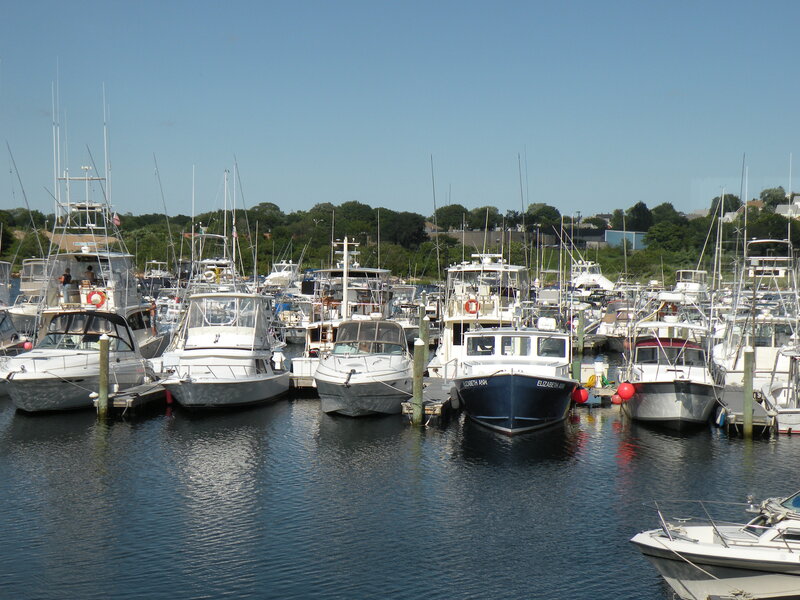 Boats in a Marina — Blue