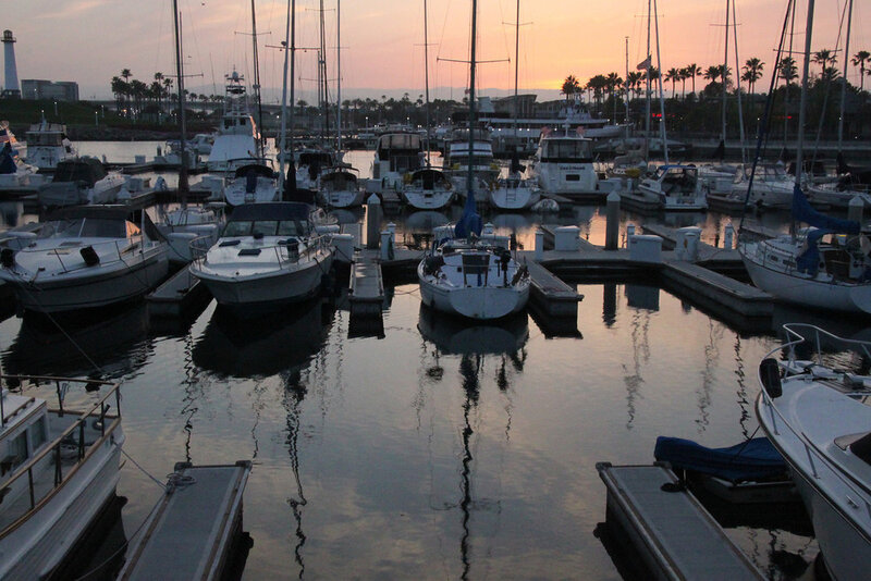 Boats in a Marina — Gray