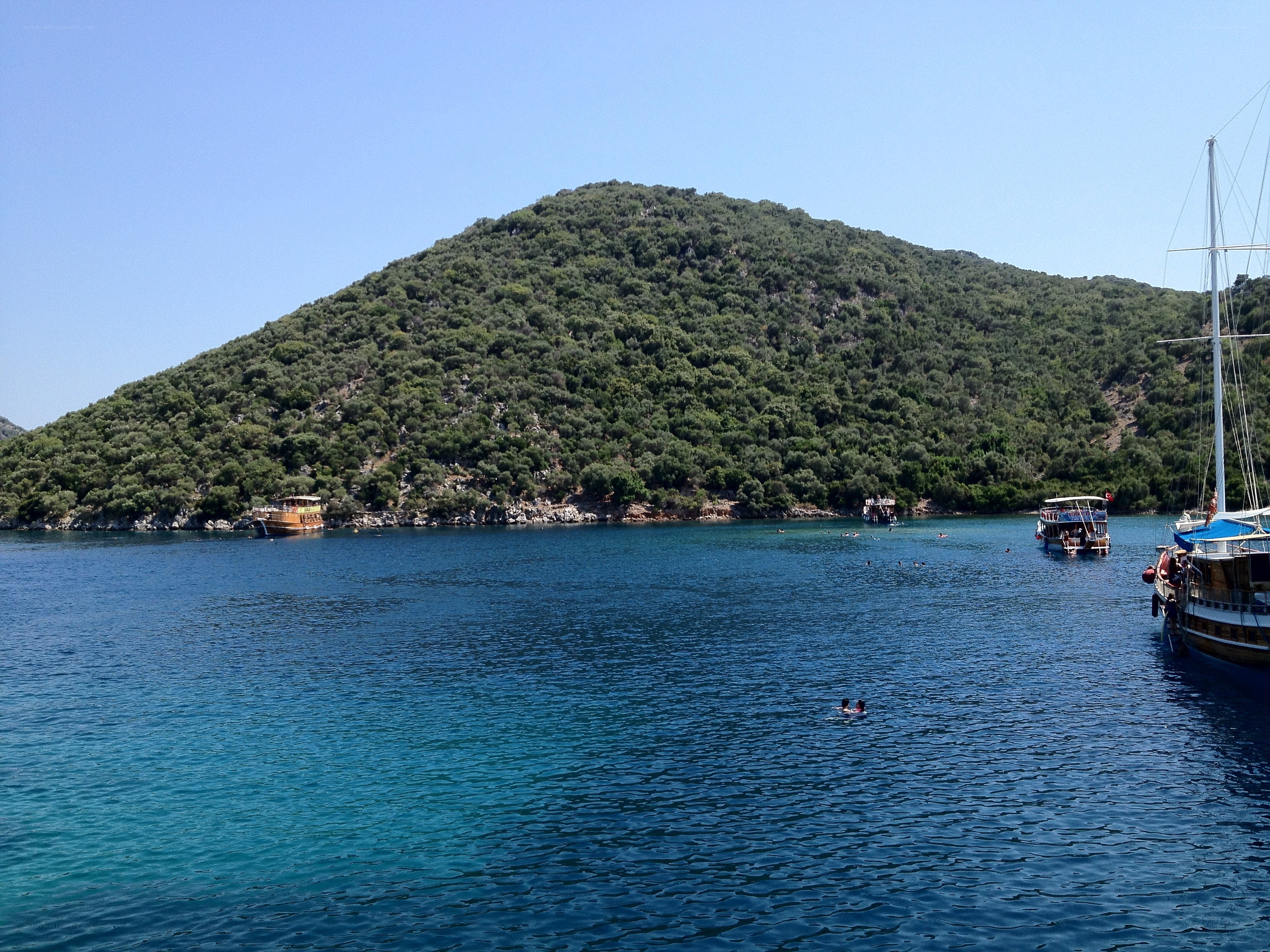 Boats in a turquoise bay