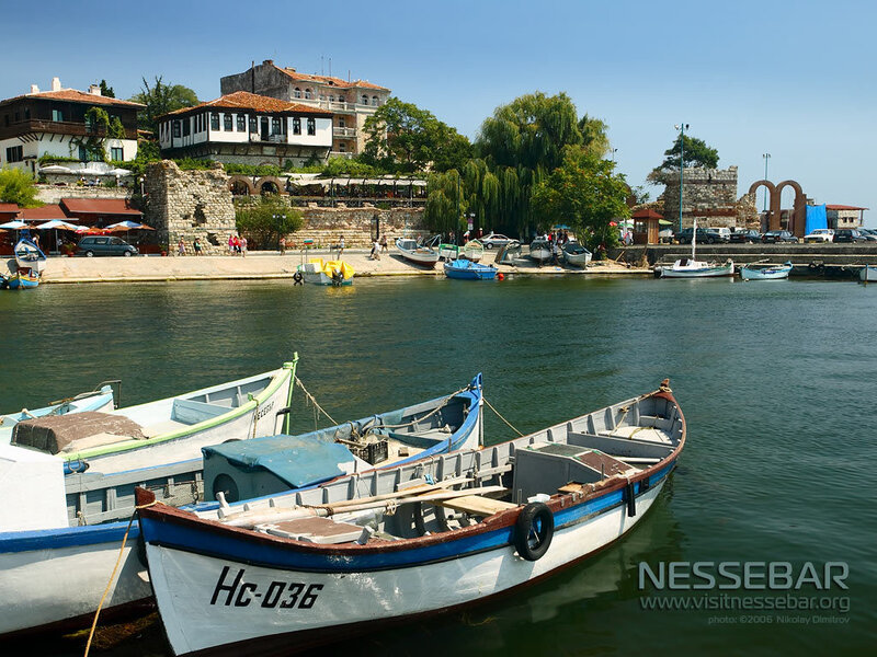 Boats in Nessebar harbor