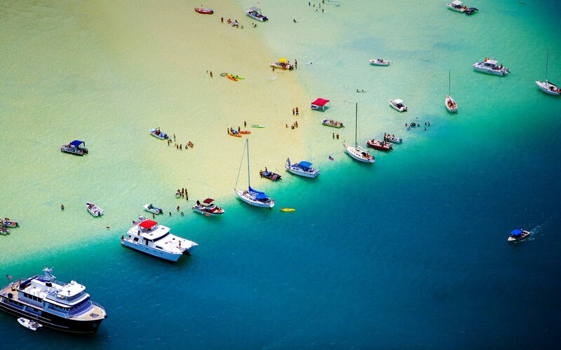 Boats in Shallow Water