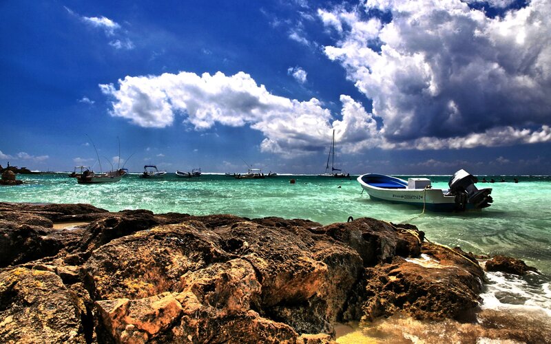 Boats in Turquoise Water