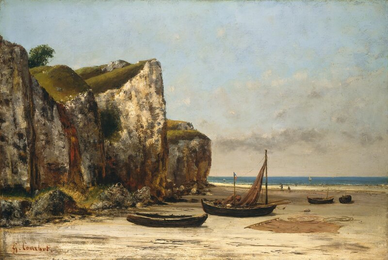 Boats on a Beach — Blue, Serene