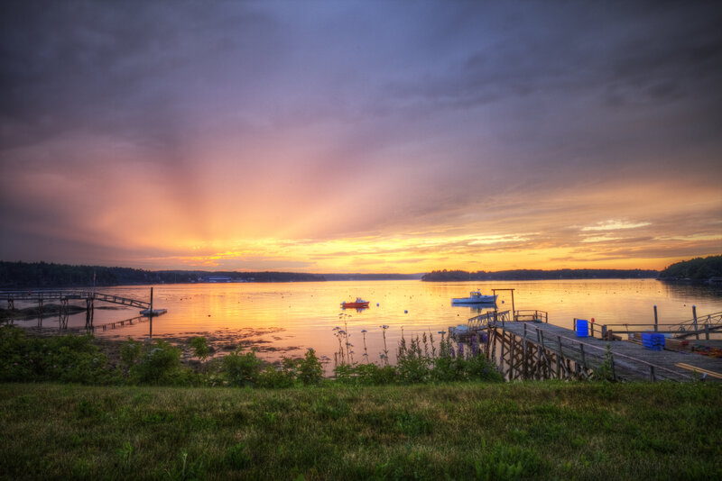 Boats on a Calm Bay — Orange
