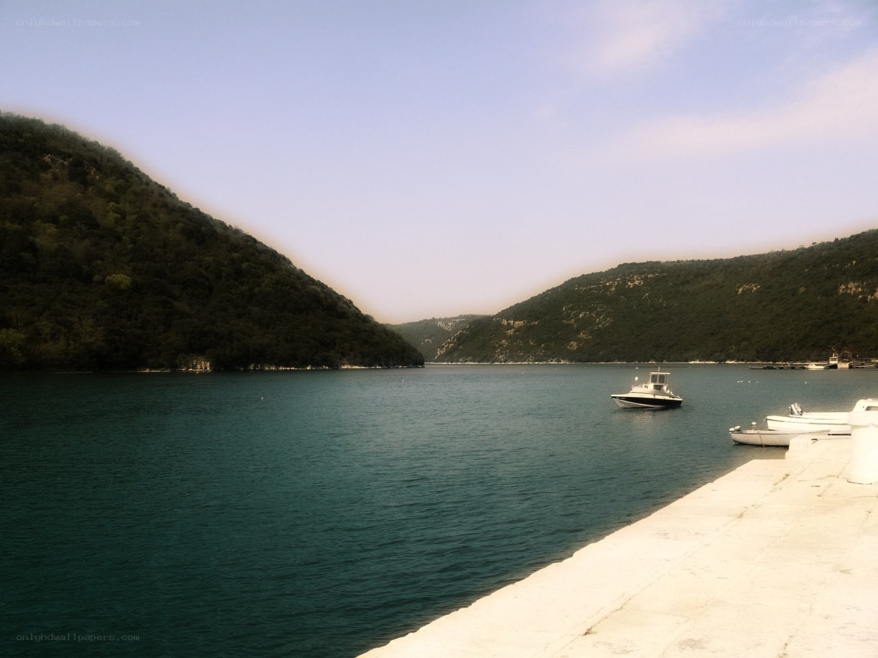 Boats on a calm bay