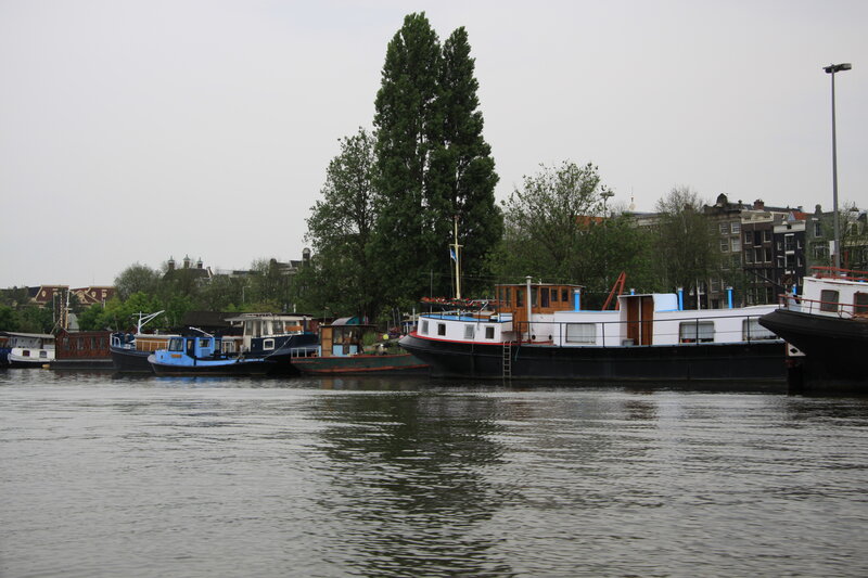 Boats on a Canal — Gray