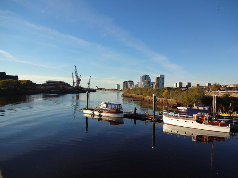 Boats on a River — Blue