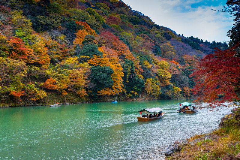 Boats on a River — Green