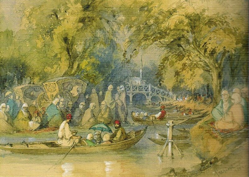 Boats on a river in Istanbul