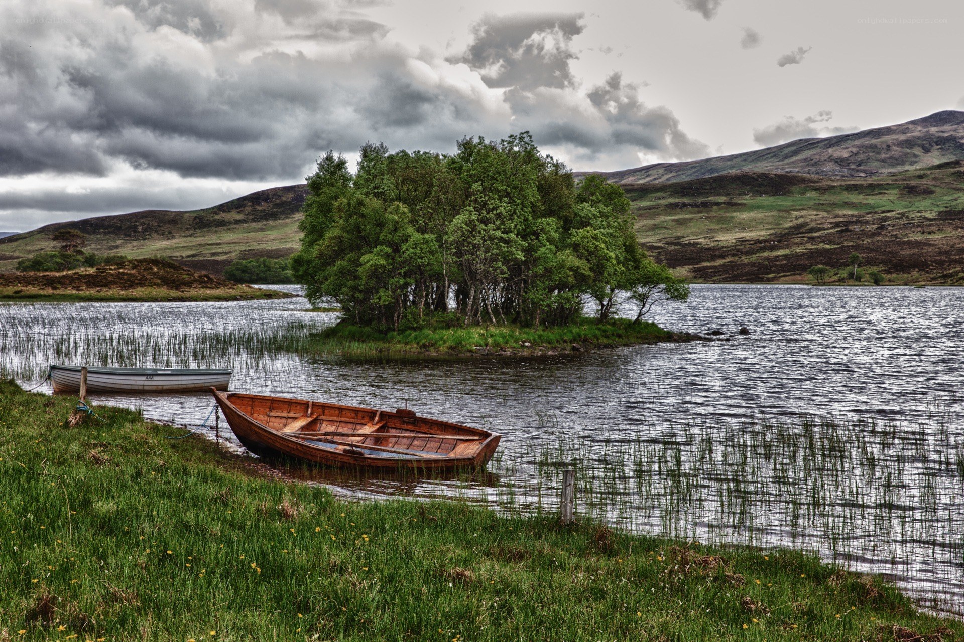 Boats on a Scottish loch
