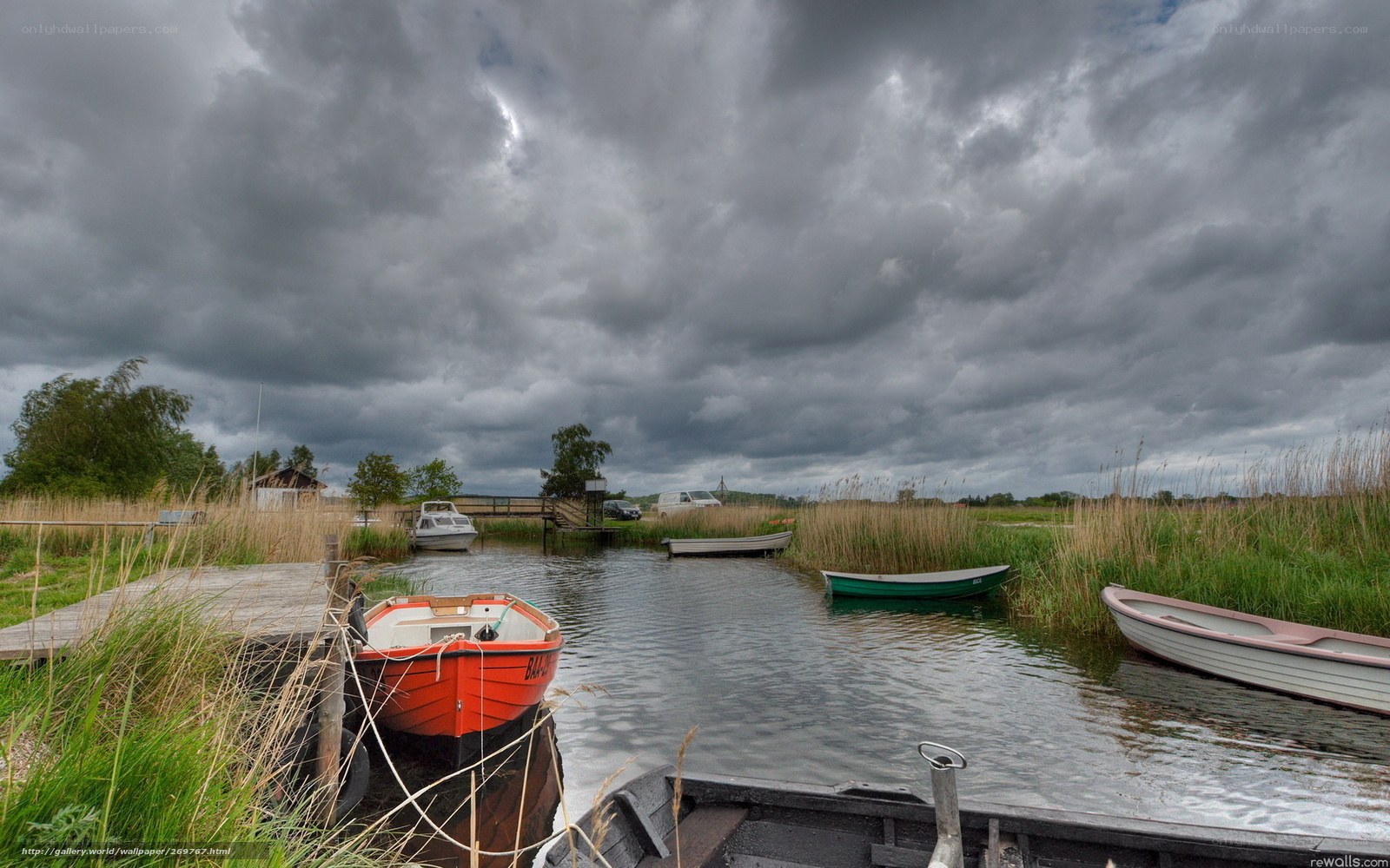 Boats on a stormy day
