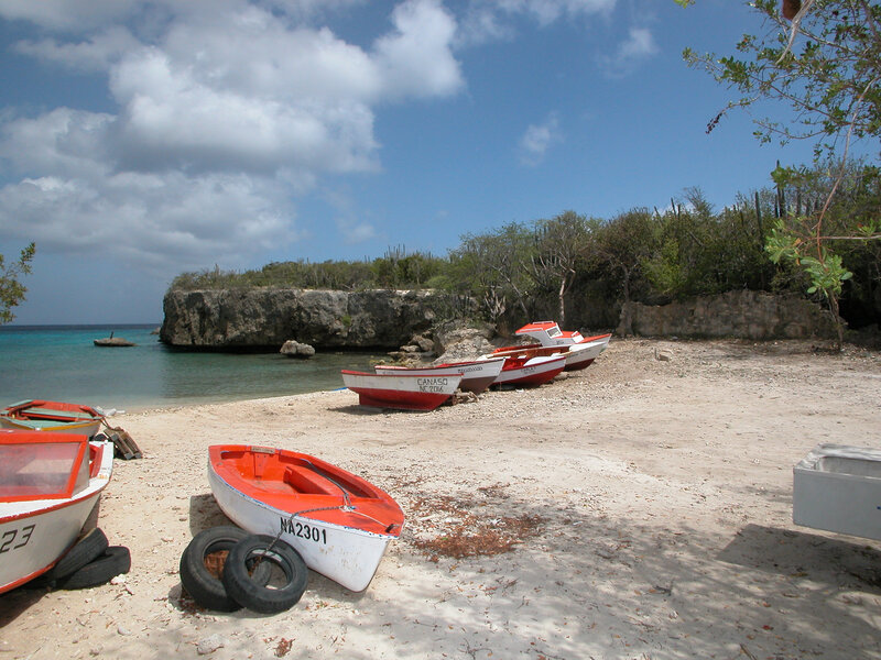 Boats on a tropical beach