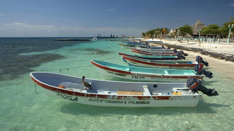 Boats on a tropical beach