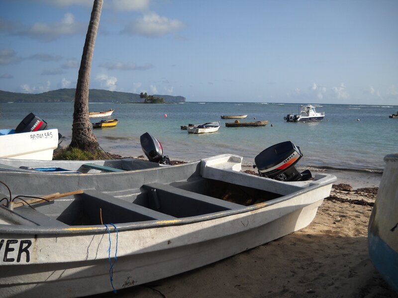Boats on a tropical beach