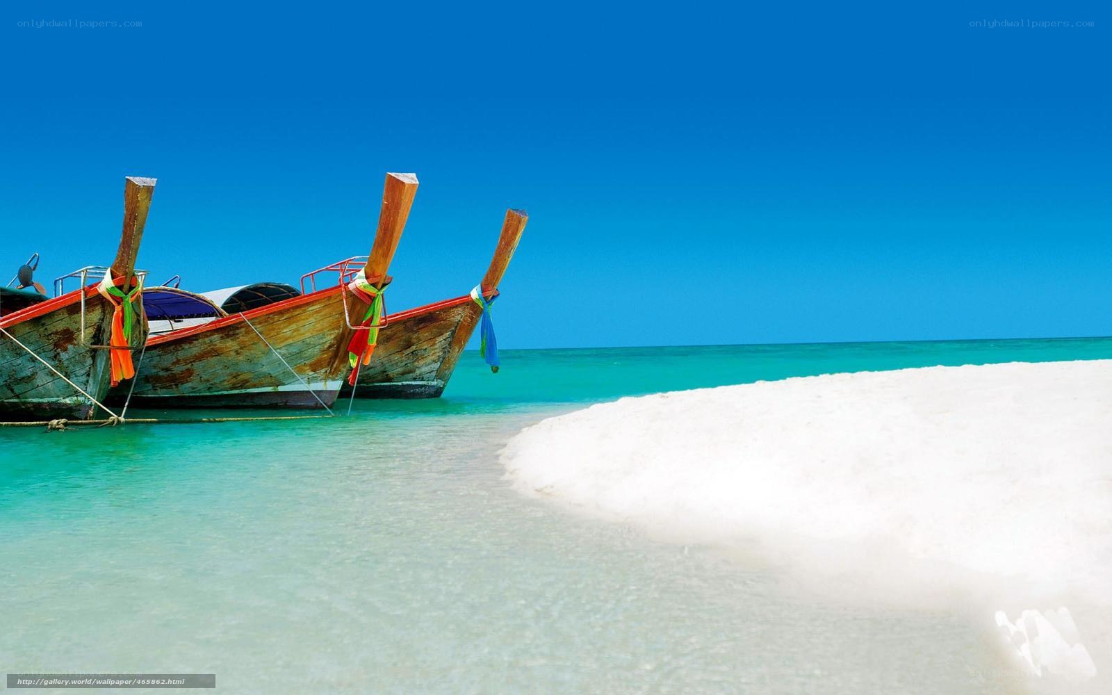 Boats on a tropical beach