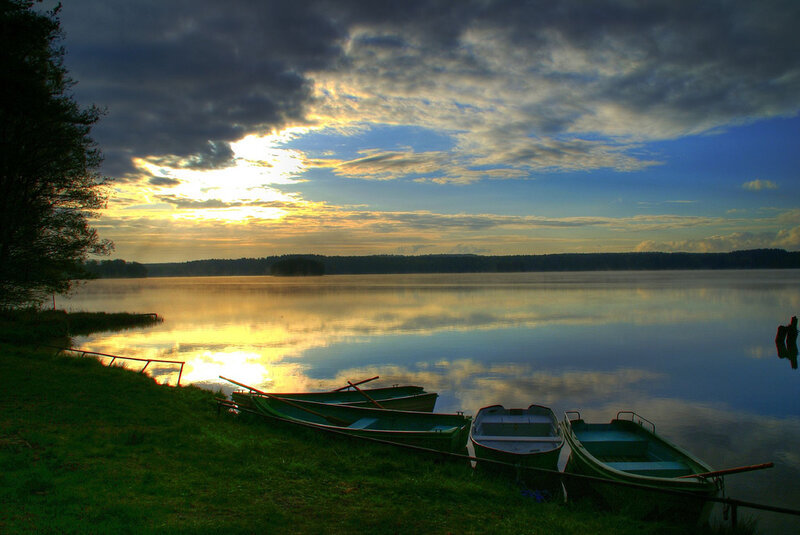 Boats on Lake Shore