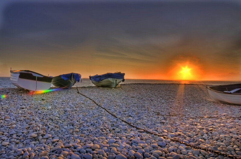 Boats on Pebble Beach