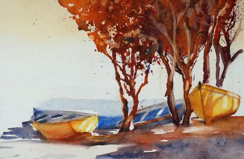 Boats under Trees
