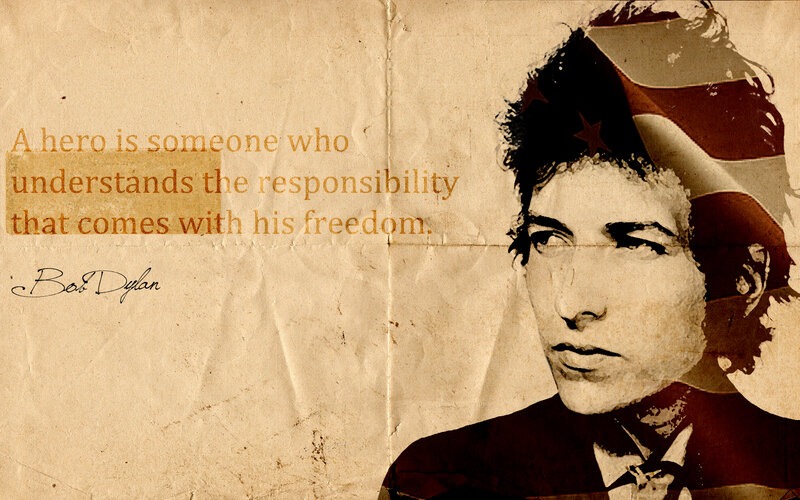 Bob Dylan Portrait — Brown, Thoughtful