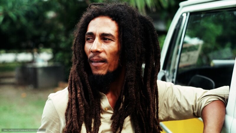 Bob Marley by a car