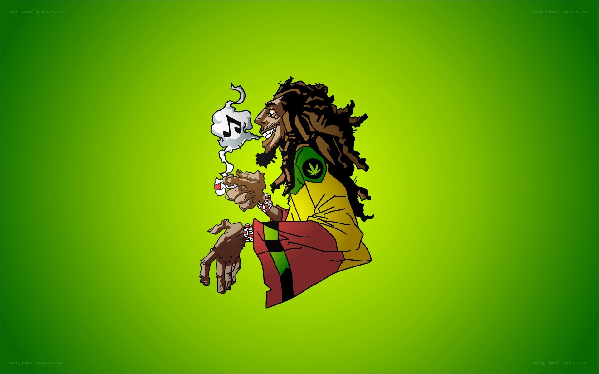 Bob Marley cartoon illustration