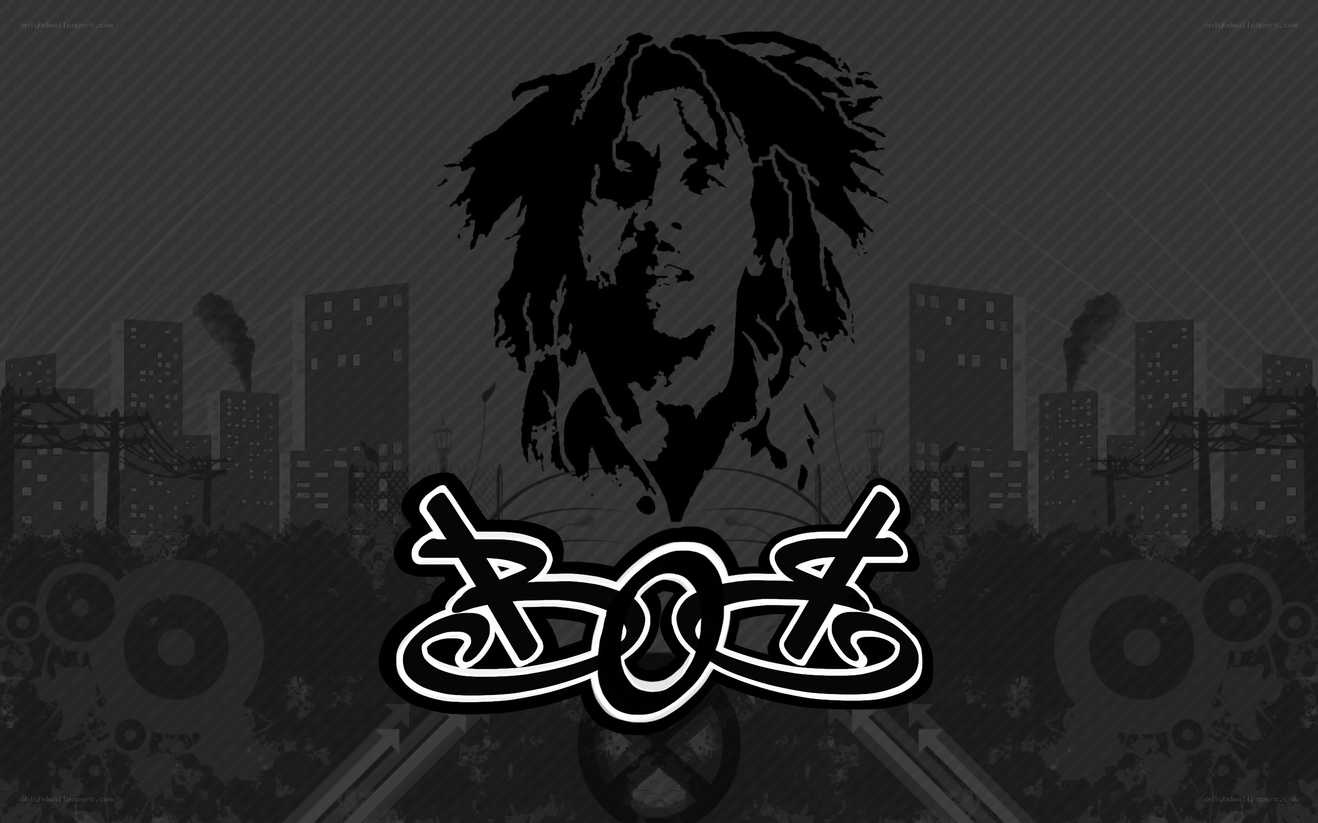 Bob Marley cityscape artwork