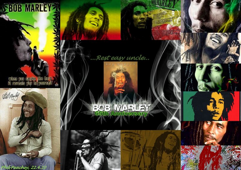 Bob Marley Collage — Green