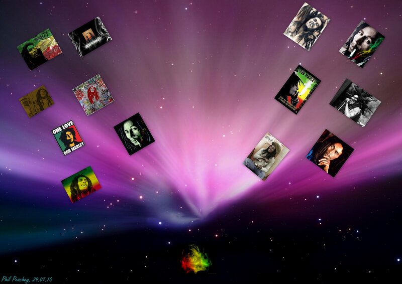Bob Marley collage wallpaper
