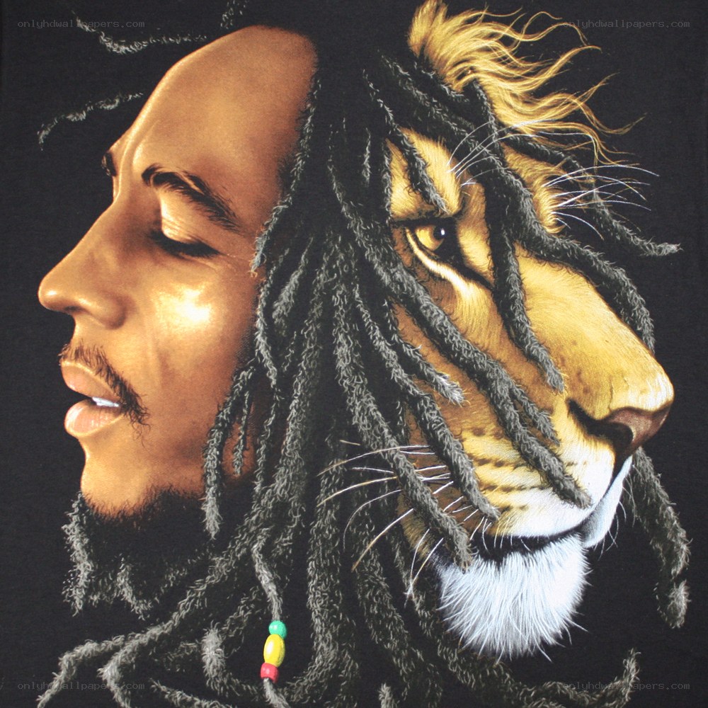 Bob Marley lion portrait