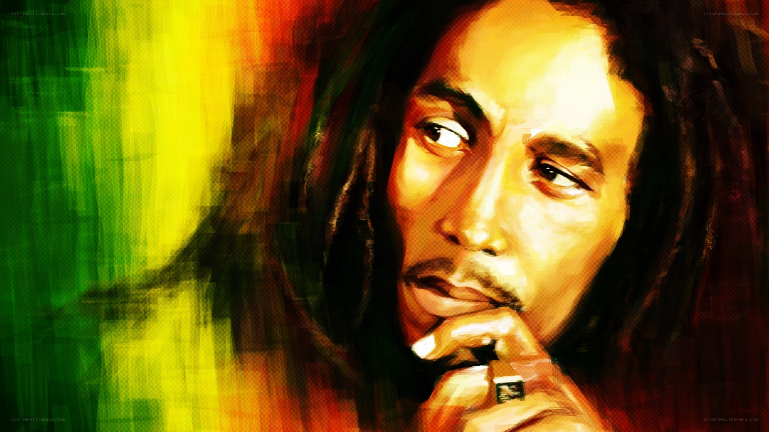 Bob Marley portrait art