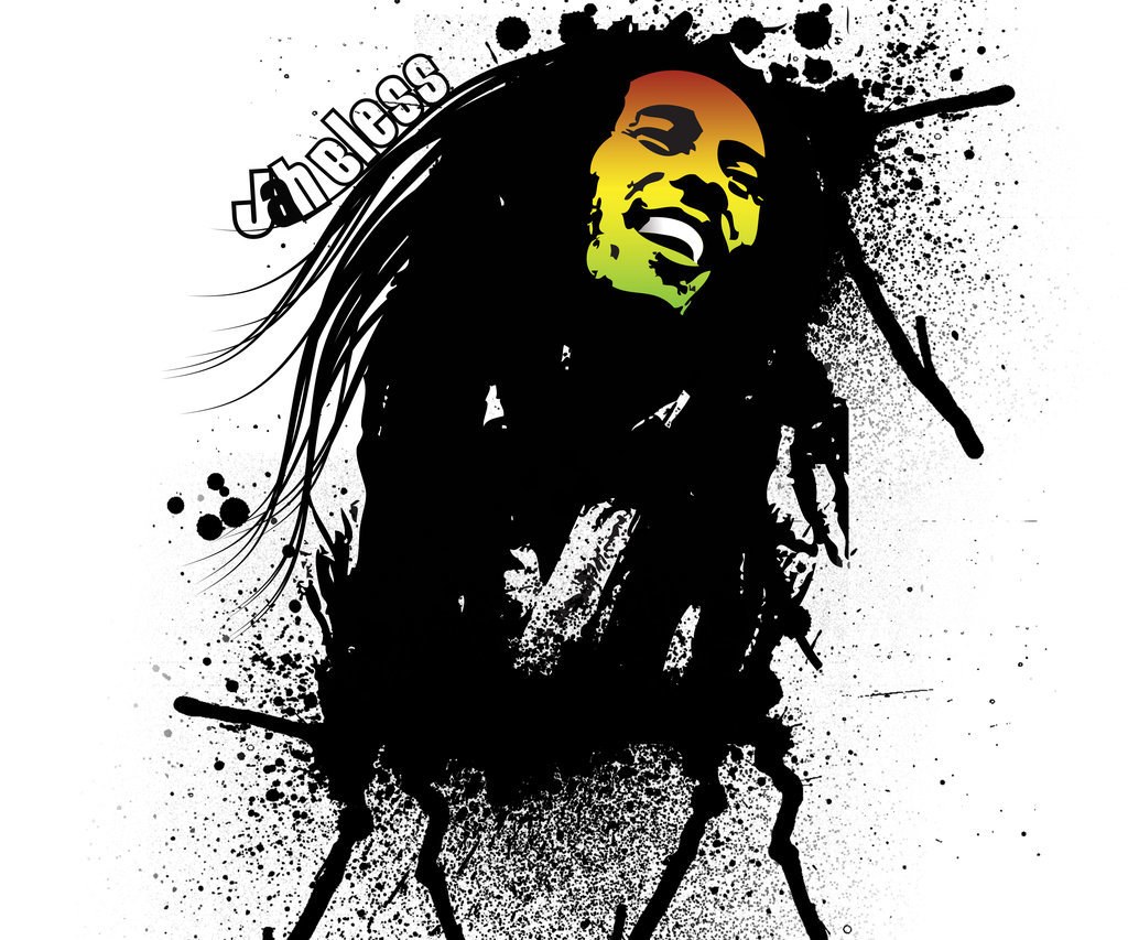 Bob Marley portrait art