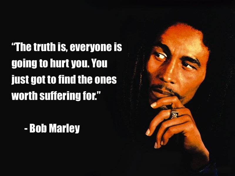 Bob Marley Portrait — Black, Thoughtful
