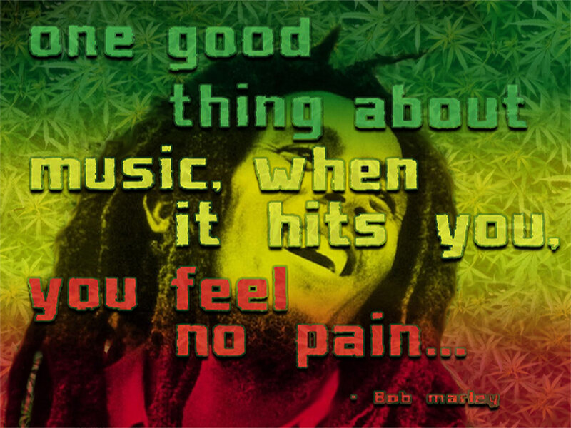 Bob Marley Portrait — Green, Calm