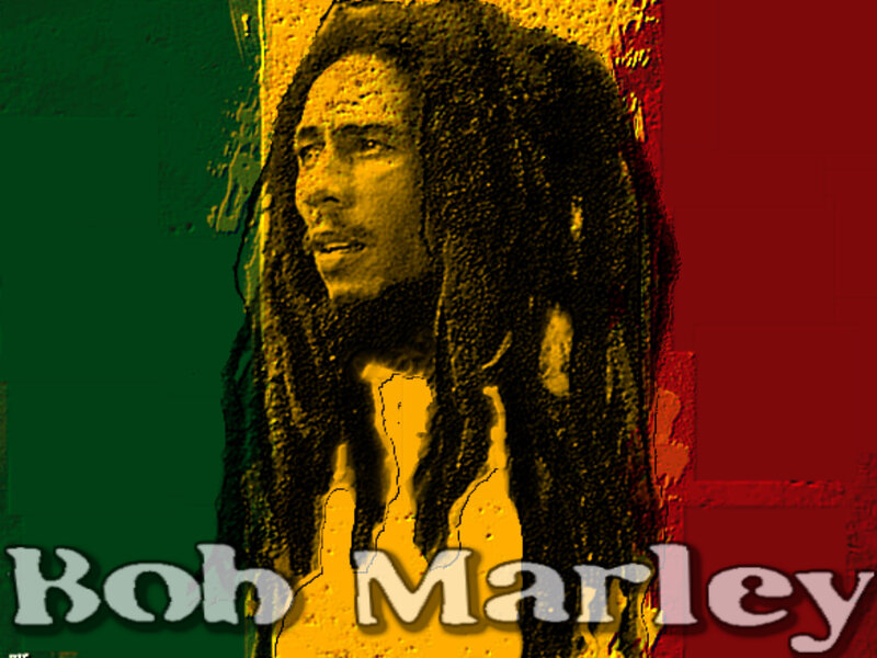 Bob Marley Portrait — Green, Vibrant