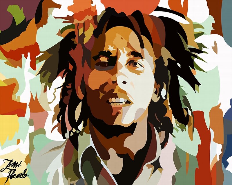 Bob Marley Portrait — Orange