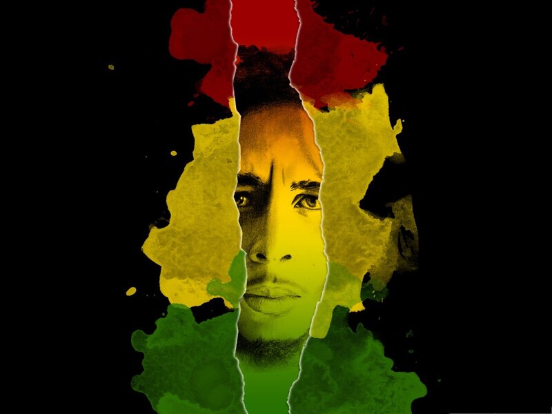 Bob Marley Portrait — Red