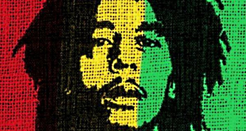 Bob Marley Portrait — Red, Vibrant