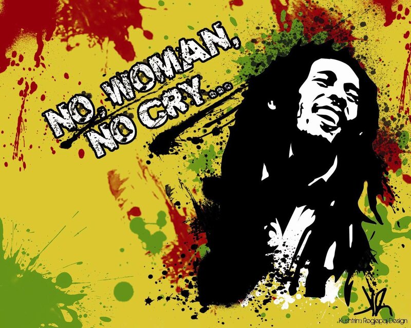 Bob Marley Portrait — Yellow, Energetic