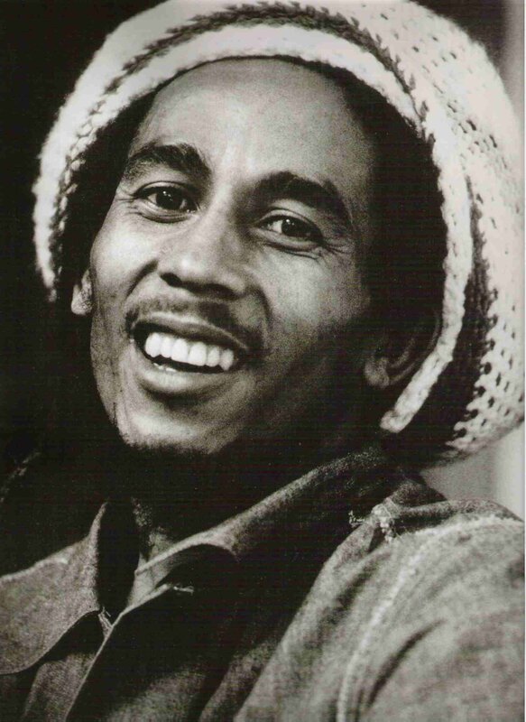 Bob Marley smiling portrait