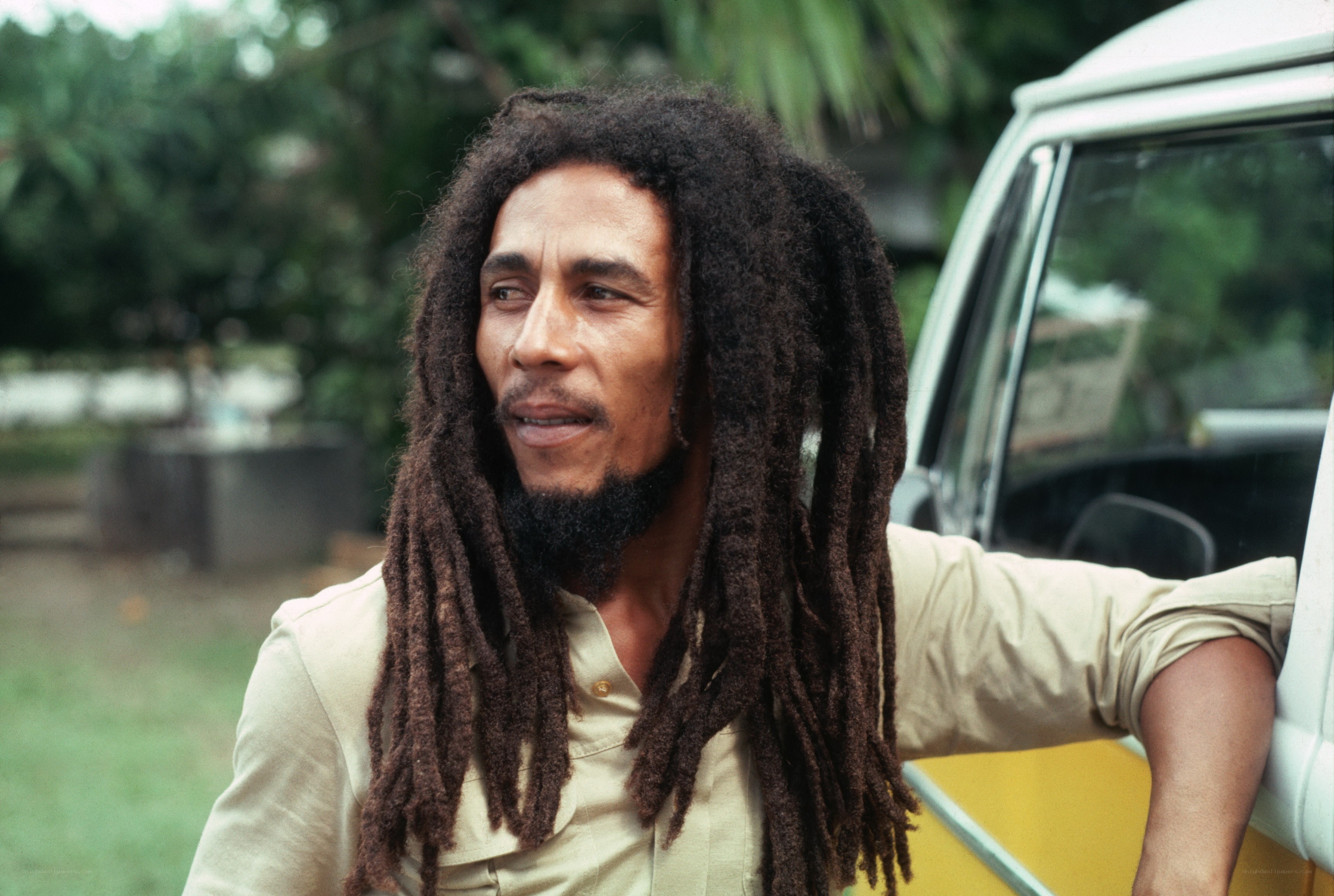 Bob Marley with dreadlocks