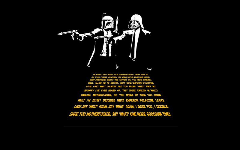 Boba Fett and Darth Vader — Black, Dramatic