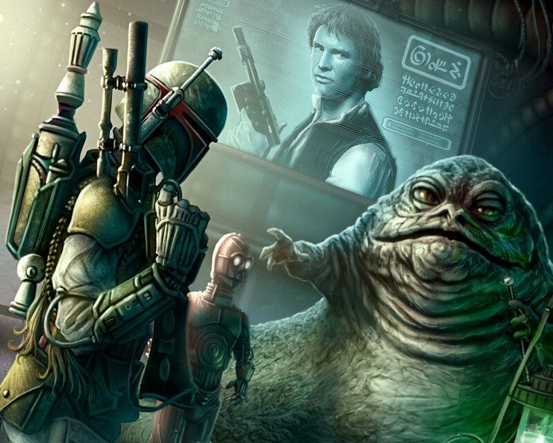 Boba Fett and Jabba the Hutt