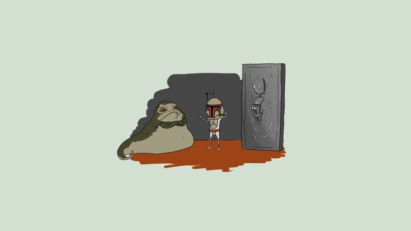 Boba Fett and Jabba the Hutt