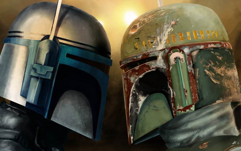 Boba Fett and Jango Fett helmets