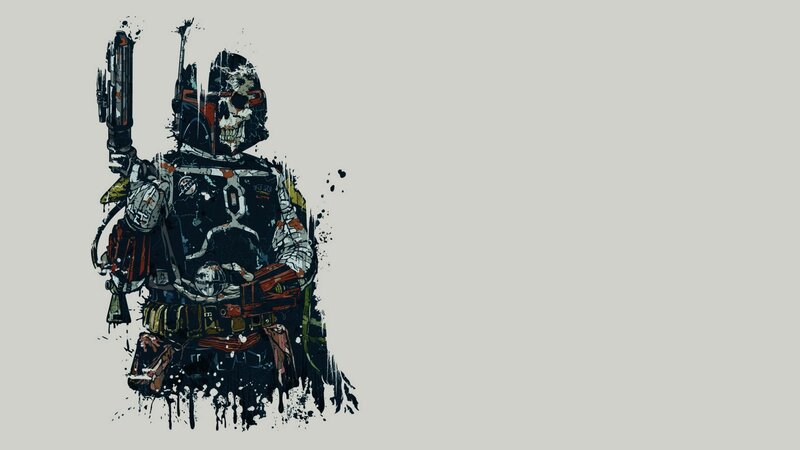 Boba Fett Character — Black, Dark