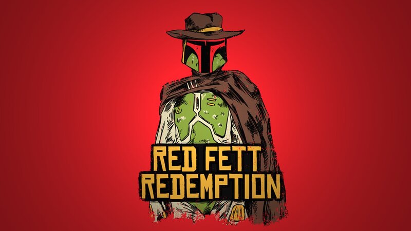 Boba Fett Character — Red, Dramatic