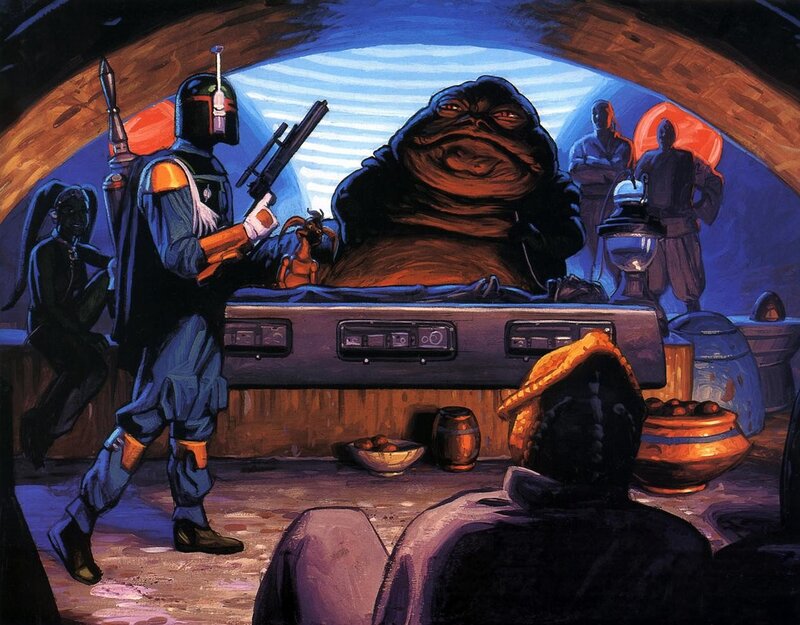 Boba Fett confronts Jabba the Hutt