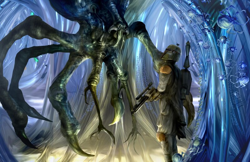 Boba Fett Fighting Creature