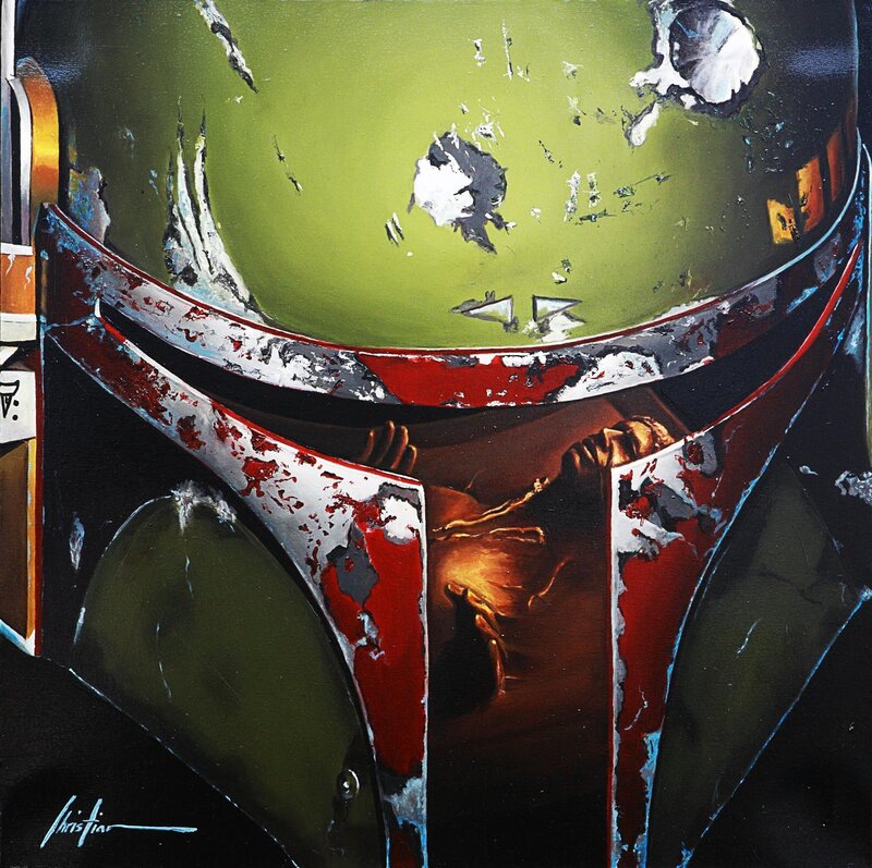 Boba Fett helmet close-up