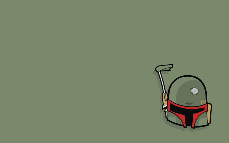 Boba Fett helmet illustration